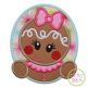 Gingerbread Oval Girl Applique | Machine Embroidery Designs by JuJu