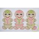 Gingerbread Girl Trio Motif Embroidery | Machine Embroidery Designs by JuJu