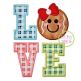 Gingerbread Girl LOVE Applique | Machine Embroidery Designs by JuJu
