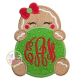 Gingerbread Peeker Girl Applique | Machine Embroidery Designs by JuJu