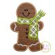 Gingerbread Man Scarf Applique | Machine Embroidery Designs by JuJu