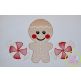 Gingerbread Trio Boy Sketch Embroidery | Machine Embroidery Designs by JuJu