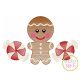 Gingerbread Trio Boy Sketch Embroidery | Machine Embroidery Designs by JuJu