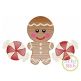 Gingerbread Trio Boy Sketch Embroidery | Machine Embroidery Designs by JuJu