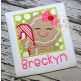 Gingerbread Candy Cane Box Girl Applique | Machine Embroidery Designs by JuJu