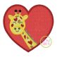 Giraffe Heart Applique | Machine Embroidery Designs by JuJu