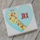 Giraffe Heart Sketch | Machine Embroidery Designs by JuJu