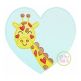 Giraffe Heart Sketch | Machine Embroidery Designs by JuJu