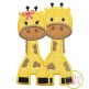 Giraffe Pair Applique Digital Machine Embroidery Designs by JuJu