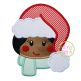 Girl Fluffy Hat Applique | Machine Embroidery Designs by JuJu