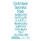 Girls Have Secrets Embroidery Font Machine Embroidery Designs by JuJu