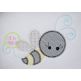 Girly Bee Sketch Embroidery | Machine Embroidery Designs by JuJu