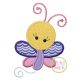 Girly Butterfly Applique | Machine Embroidery Designs by JuJu