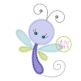 Girly Dragonfly Sketch Embroidery | Machine Embroidery Designs by JuJu