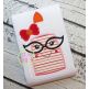 Glue Bottle Glasses Girl Applique | Machine Embroidery Designs by JuJu