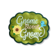 ITH Gnome Scalloped Mug Rug | Machine Embroidery Designs by JuJu