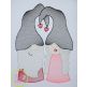 Gnome Couple Sketch Embroidery Design | Machine Embroidery Designs by JuJu