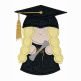 I2S Gnome Grad Girl | Machine Embroidery Designs by JuJu