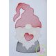 Gnome Holding Heart Boy Sketch Embroidery Design | Machine Embroidery Designs by JuJu