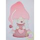 Gnome Holding Heart Girl Sketch Embroidery Design | Machine Embroidery Designs by JuJu