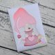 Gnome Holding Heart Girl Sketch Embroidery Design | Machine Embroidery Designs by JuJu