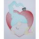 Gnome in Heart Boy Sketch Embroidery Design | Machine Embroidery Designs by JuJu