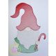 Gnome with Candy Cane Sketch Embroidery | Machine Embroidery Designs by JuJu