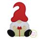 Gnome with Gift Applique | Machine Embroidery Designs by JuJu