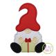 Gnome with Gift Applique | Machine Embroidery Designs by JuJu