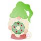 Gnome with Wreath Sketch Embroidery | Machine Embroidery Designs by JuJu