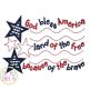 God Bless America Flag | Machine Embroidery Designs by JuJu