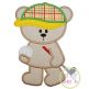Golf Bear Applique | Machine Embroidery Designs by JuJu