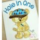 Golf Bear Applique | Machine Embroidery Designs by JuJu