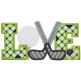 Golf Love Applique | Machine Embroidery Designs by JuJu