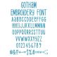 Gotham Embroidery Font | Machine Embroidery Designs by JuJu