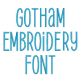 Gotham Embroidery Font | Machine Embroidery Designs by JuJu
