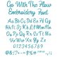 Go With The Flow Embroidery Font | Machine Embroidery Designs by JuJu