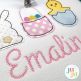 Graceful Chain Stitch Embroidery Font | Machine Embroidery Designs by JuJu