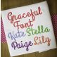 Graceful Embroidery Font Machine Embroidery Designs by JuJu