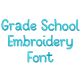Grade School Embroidery Font | Machine Embroidery Designs by JuJu