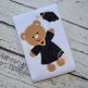 Graduation Bear Applique | Machine Embroidery Designs by JuJu