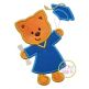 Graduation Cat Applique | Machine Embroidery Designs by JuJu
