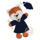 Graduation Fox Applique | Machine Embroidery Designs by JuJu