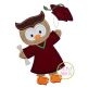 Graduation Owl Applique | Machine Embroidery Designs by JuJu