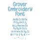 Grover Font Digital Embroidery Machine Designs by JuJu