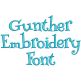 Gunther Embroidery Font | Machine Embroidery Designs by JuJu