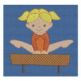 Cute Gymnasts Machine Embroidery Designs by JuJu