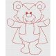 Redwork Halloween Bears Machine Embroidery Designs by JuJu