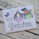 Halloween Trio Girl Sketch | Machine Embroidery Designs by JuJu