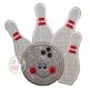 Happy Bowling Applique | Machine Embroidery Designs by JuJu